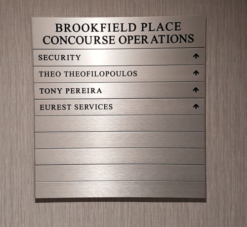 BROOKFIELD 181 BAY - CONCOURSE DIRECTORY