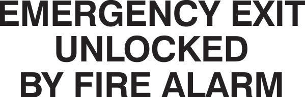 Emergency Exit Decals