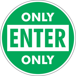 Wall/Door Graphic - Enter Only