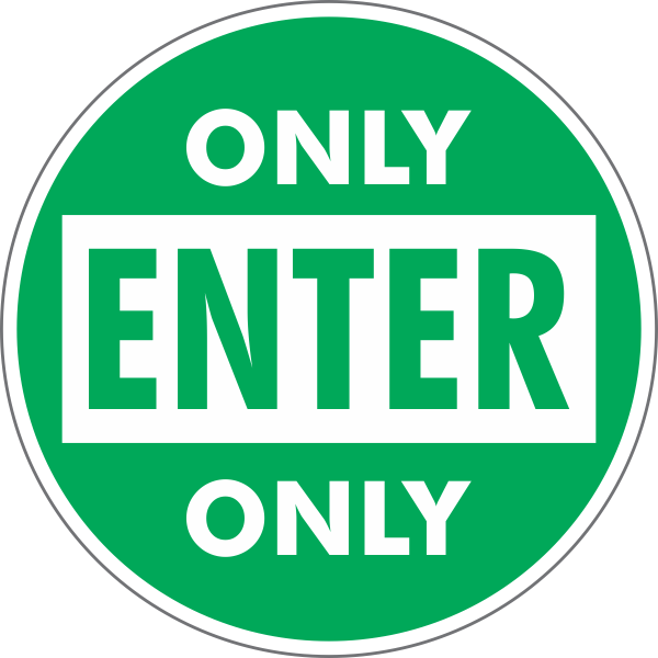 Wall/Door Graphic - Enter Only