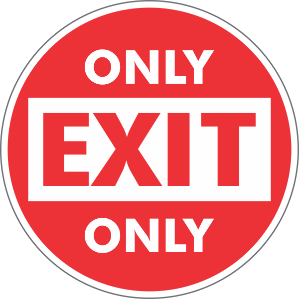 Wall/Door Graphic - Exit Only