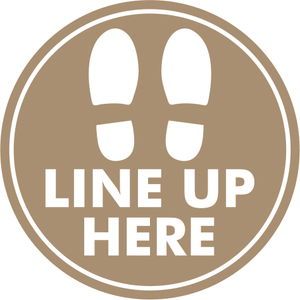 Floor Graphic - Line Up Here