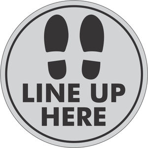 Floor Graphic - Line Up Here