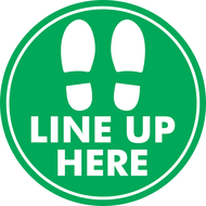 Floor Graphic - Line Up Here