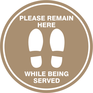 Floor Graphic - Please Remain Here