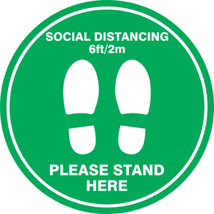 Floor Graphic - Please Stand Here