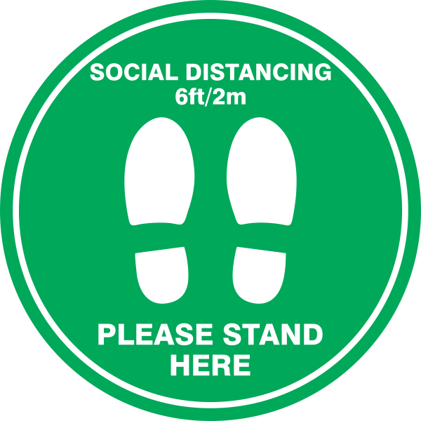 Floor Graphic - Please Stand Here
