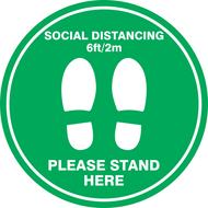 Floor Graphic - Please Stand Here